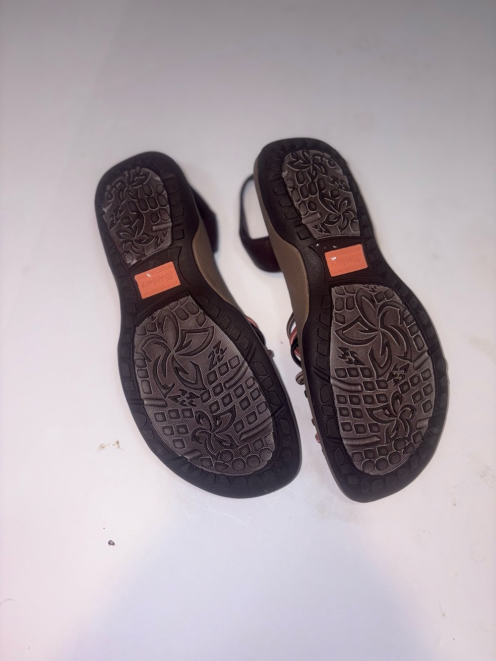 Skechers Reggae Slim - Simply Stretch sandals in a brown and pink size 10 - Picture 9 of 10